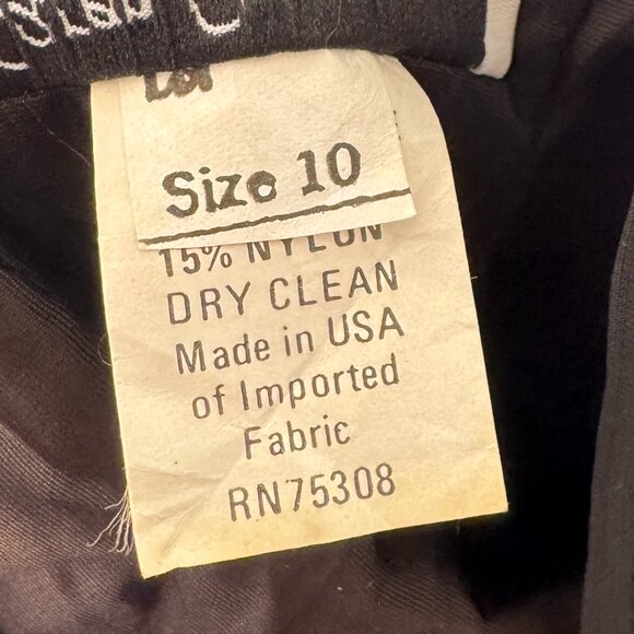 Vintage Karen Lucas for Niki Black Velvet Tea Length Dress - Picture 6 of 8